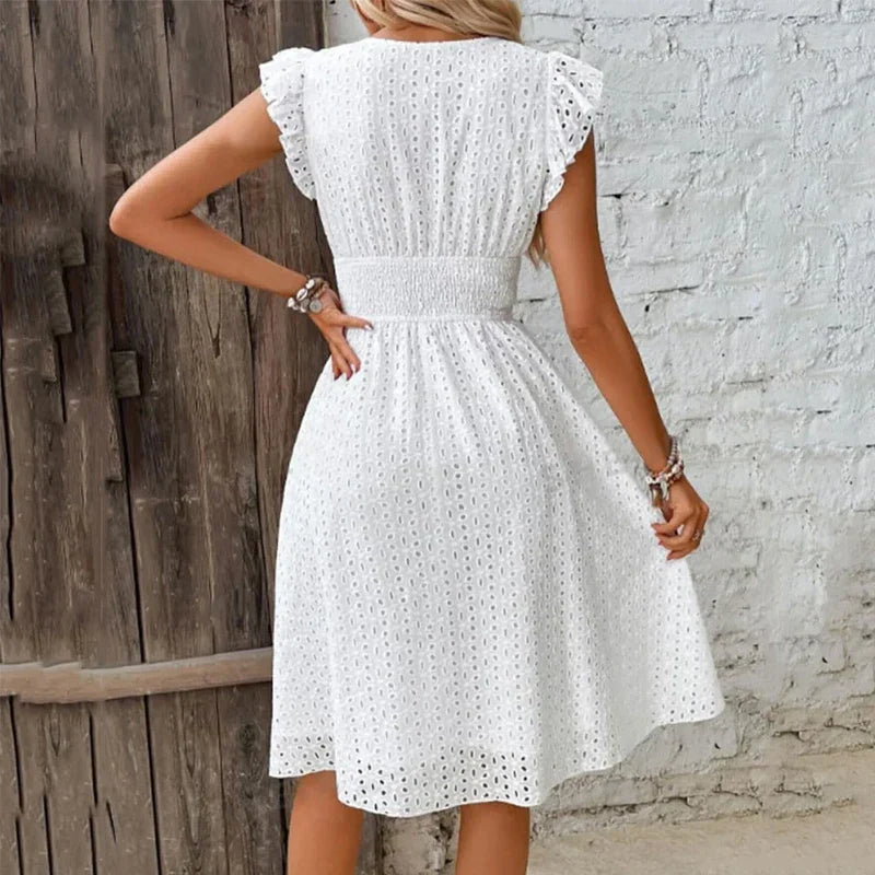 Lila – Women Eyelet Detail Summer Dress - Image 3