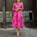 Isabella – Women Floral Print Midi Dress - Image 1