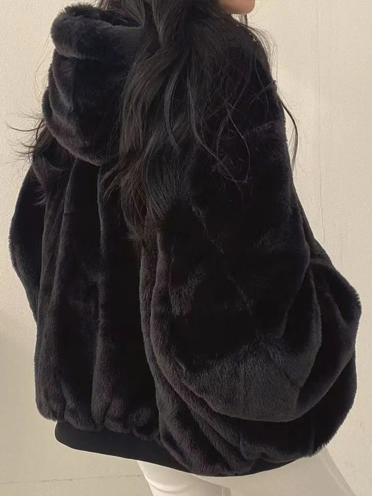 Puffer Jacket Women's Oversized with Soft Faux Fur Lining - Image 4