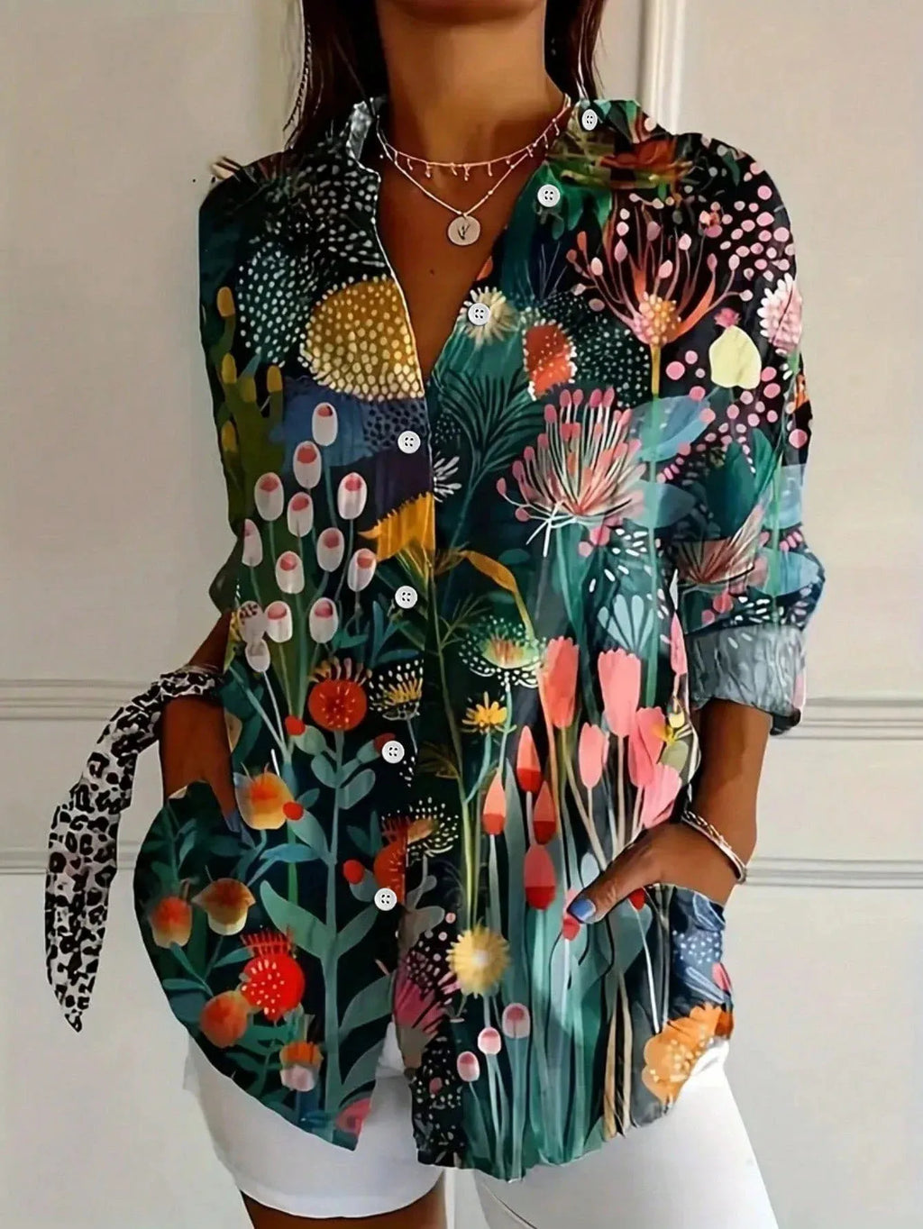 Renate – Women Floral Print Blouse - Image 3