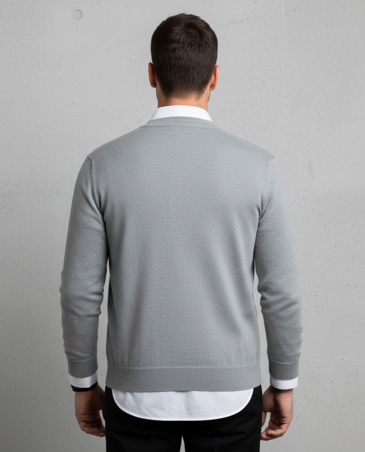 Cardigan Men V-Neck Button Front with Pockets - Image 2