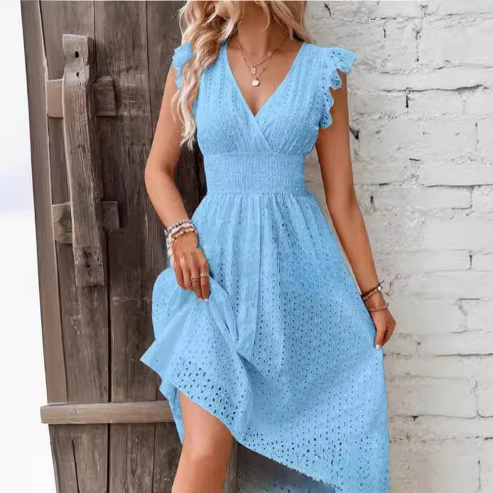 Lila – Women Eyelet Detail Summer Dress - Image 7
