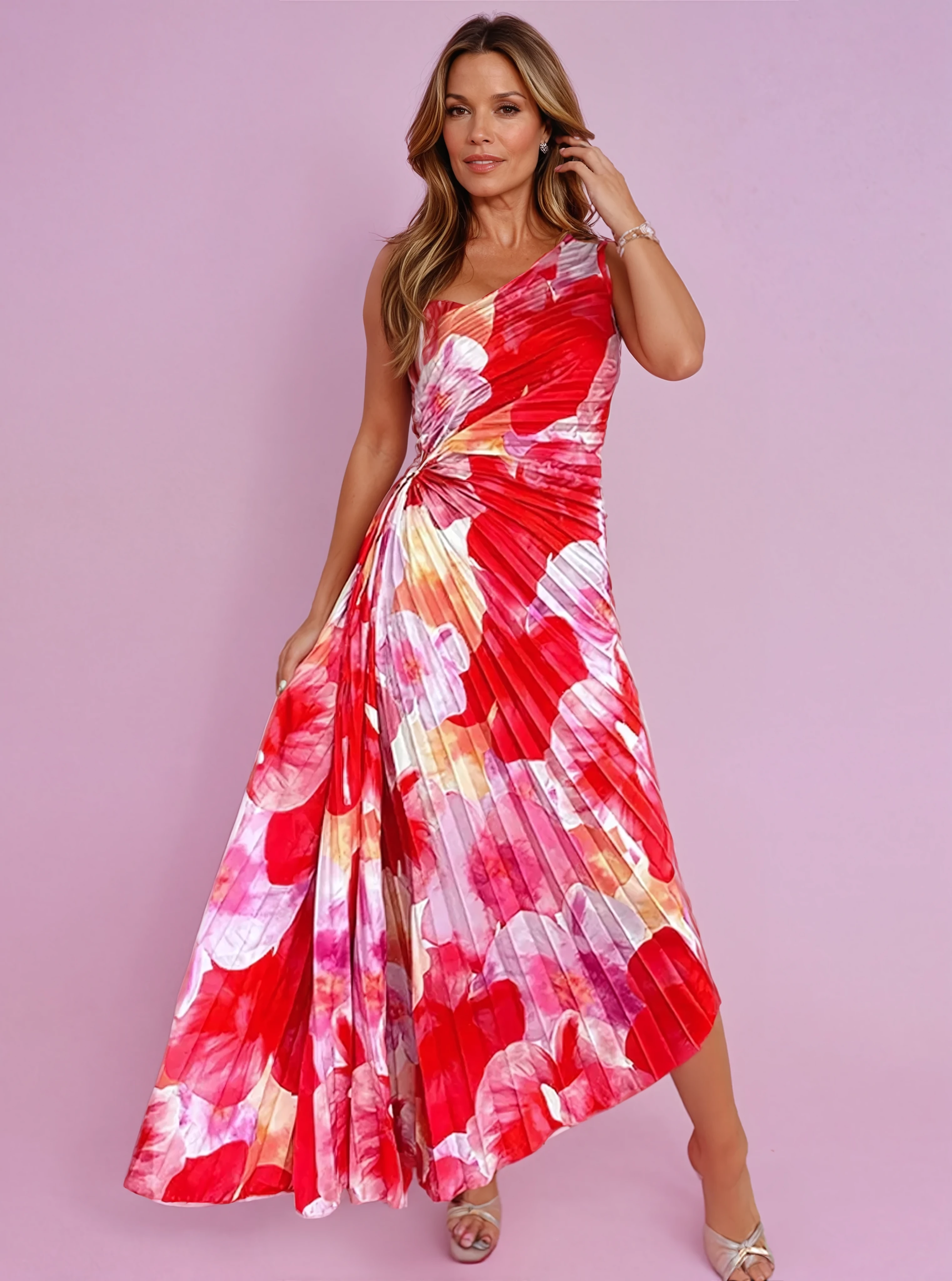 Marie – Women One-Shoulder Maxi Dress - Image 1