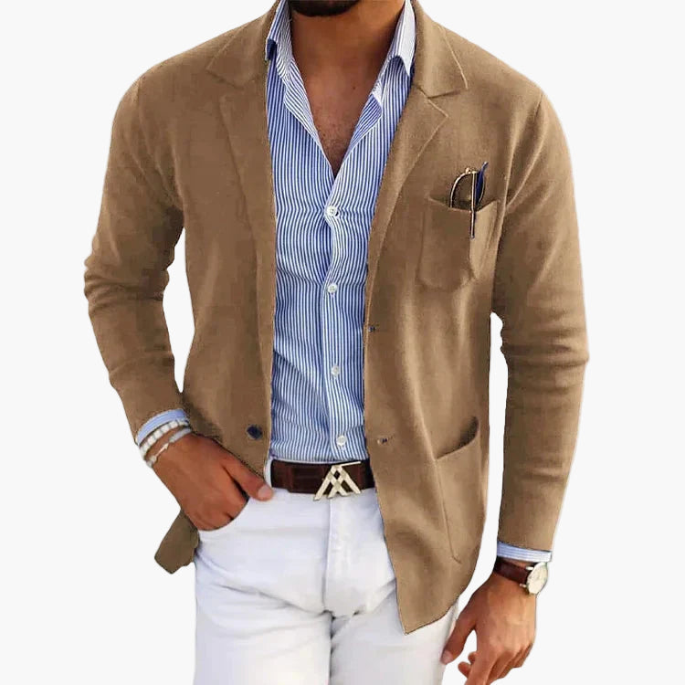 Blazer Men's Tailored Fit with Single Button Closure - Image 4