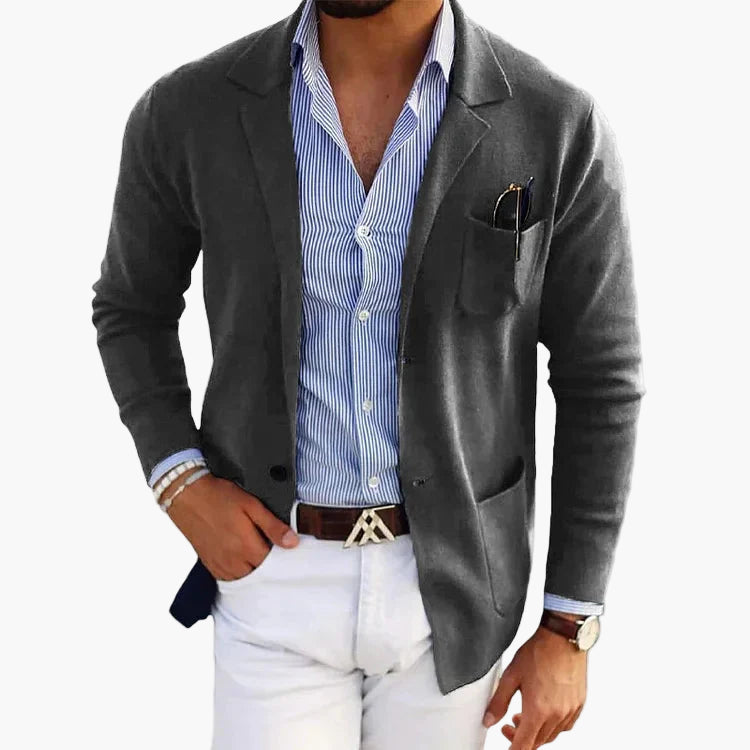Blazer Men's Tailored Fit with Single Button Closure - Image 6