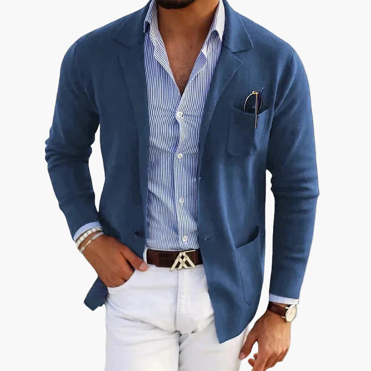 Blazer Men's Tailored Fit with Single Button Closure - Image 3