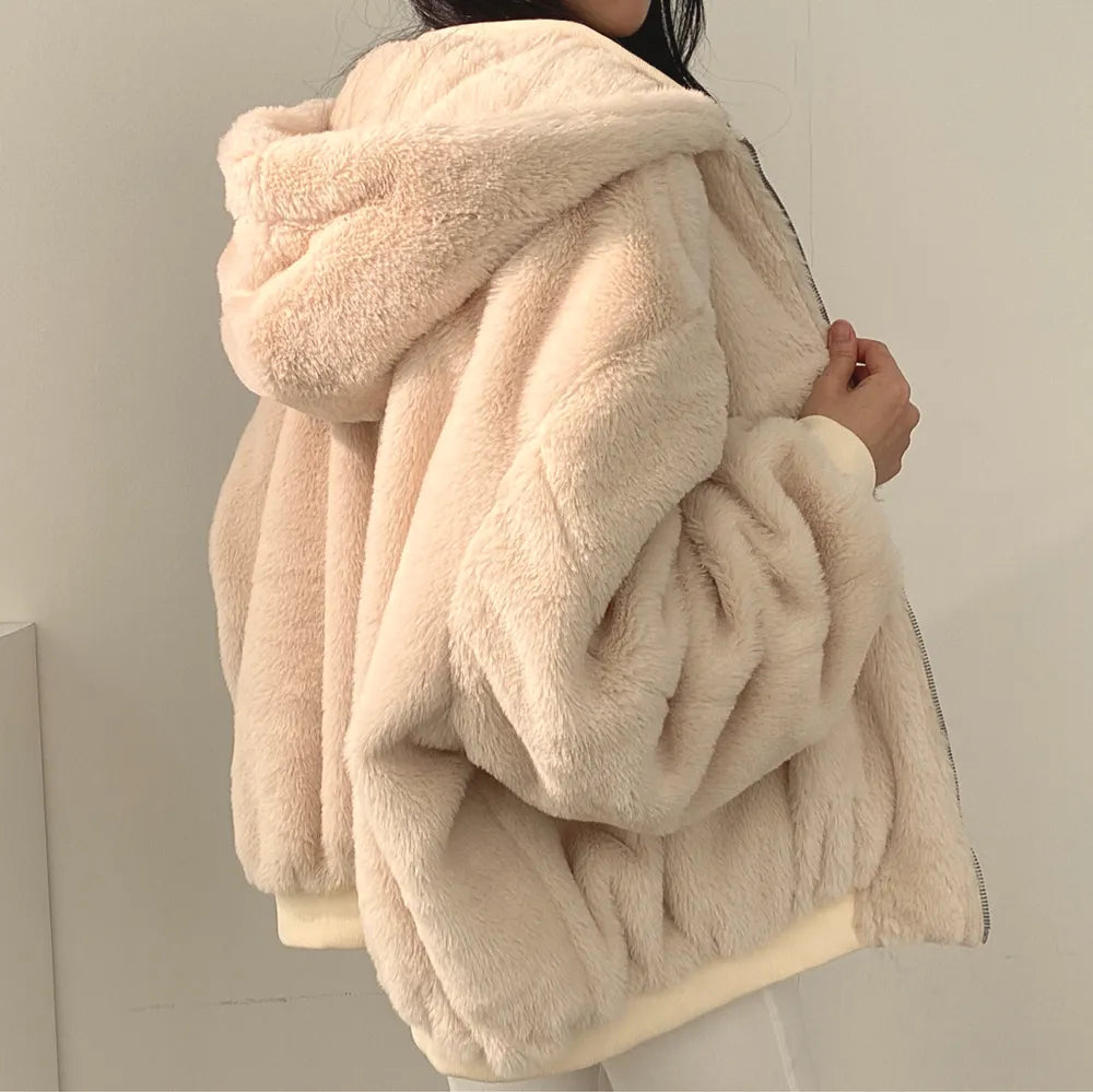 Puffer Jacket Women's Oversized with Soft Faux Fur Lining - Image 6
