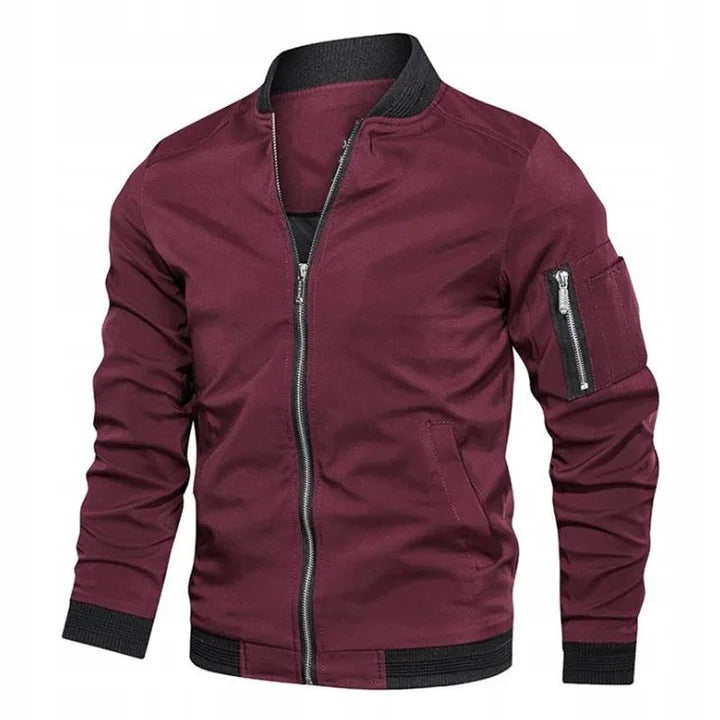 Bomber Jacket Men's Slim Fit with Zip Closure - Image 4