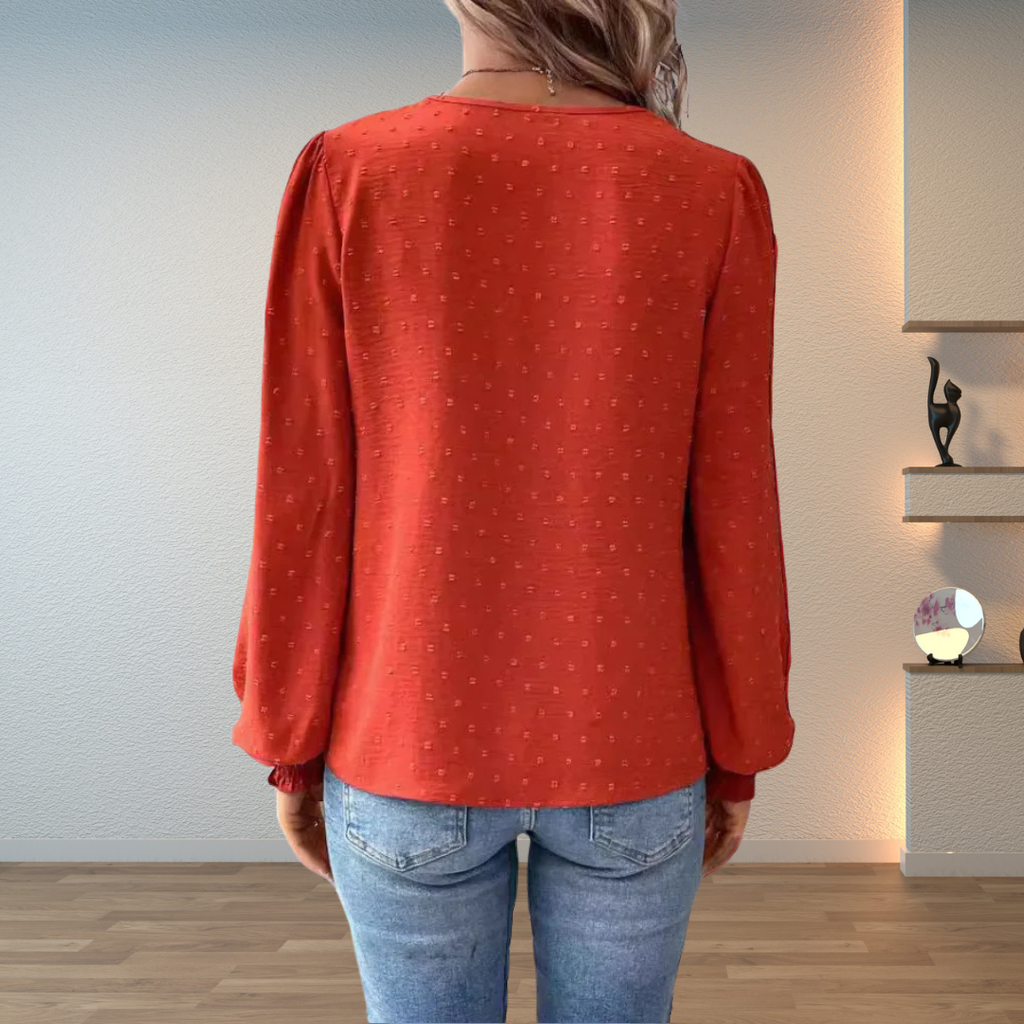 Stella – Elegant Lightweight Lace Detail Blouse - Image 2