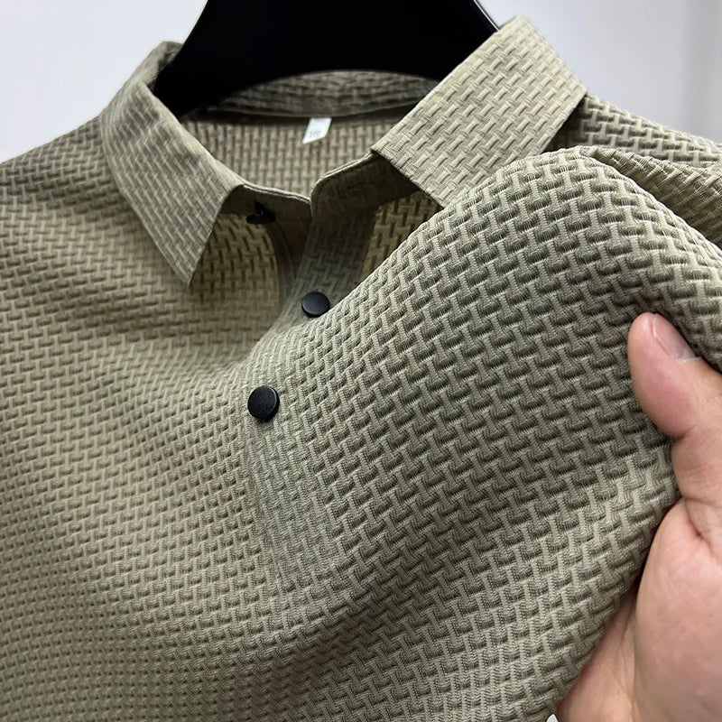 Robert – Textured Short Sleeve Shirt - Image 3