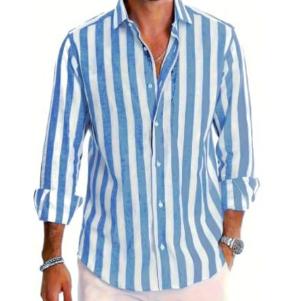 Dennis – Striped Long-Sleeve Shirt - Image 8