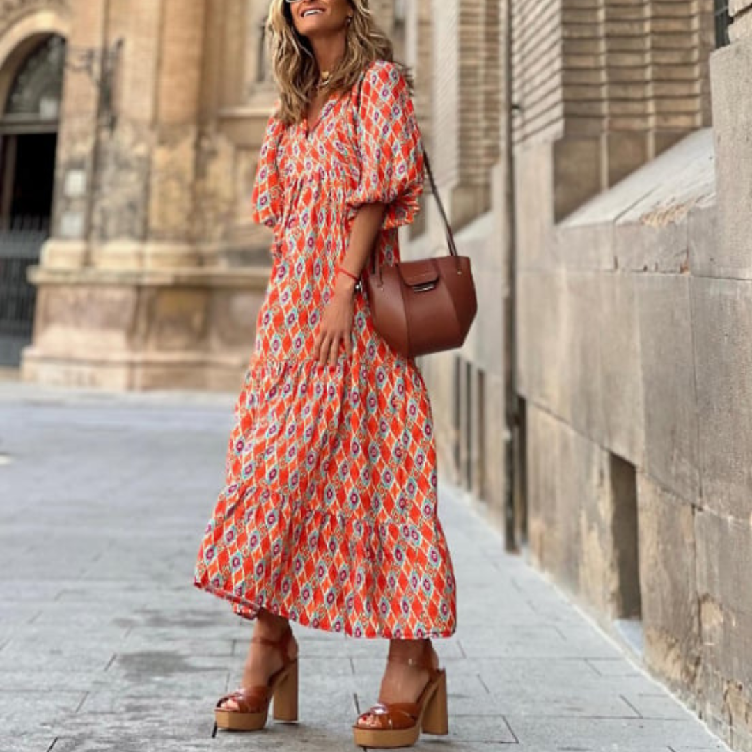 Lily – Women Floral Print Maxi Dress - Image 18