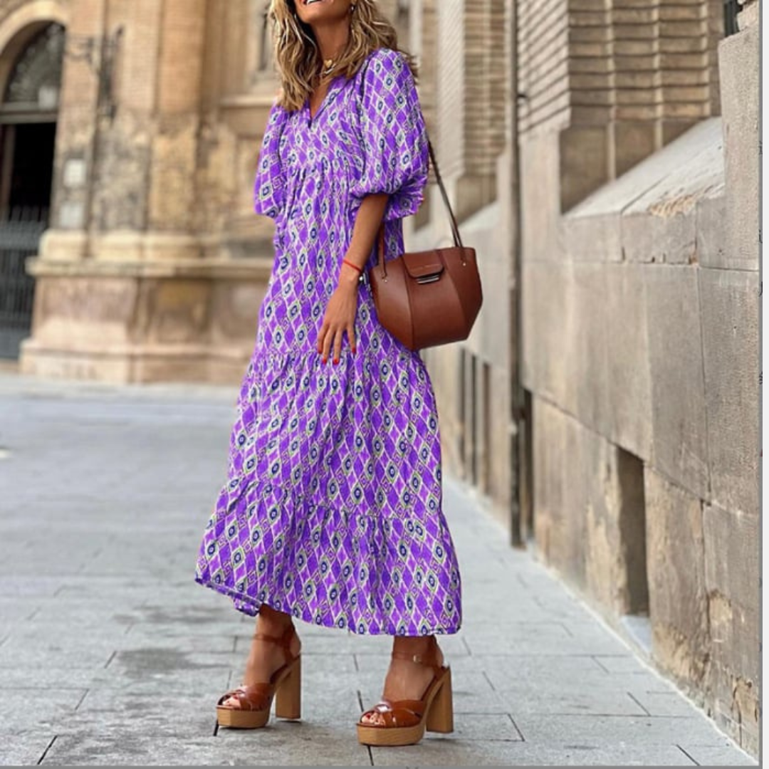 Lily – Women Floral Print Maxi Dress - Image 20