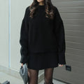 Elegantes Set aus Pullover und Rock – Zweiteiliges Strick-Set - 2 - Jasminaboutique.com