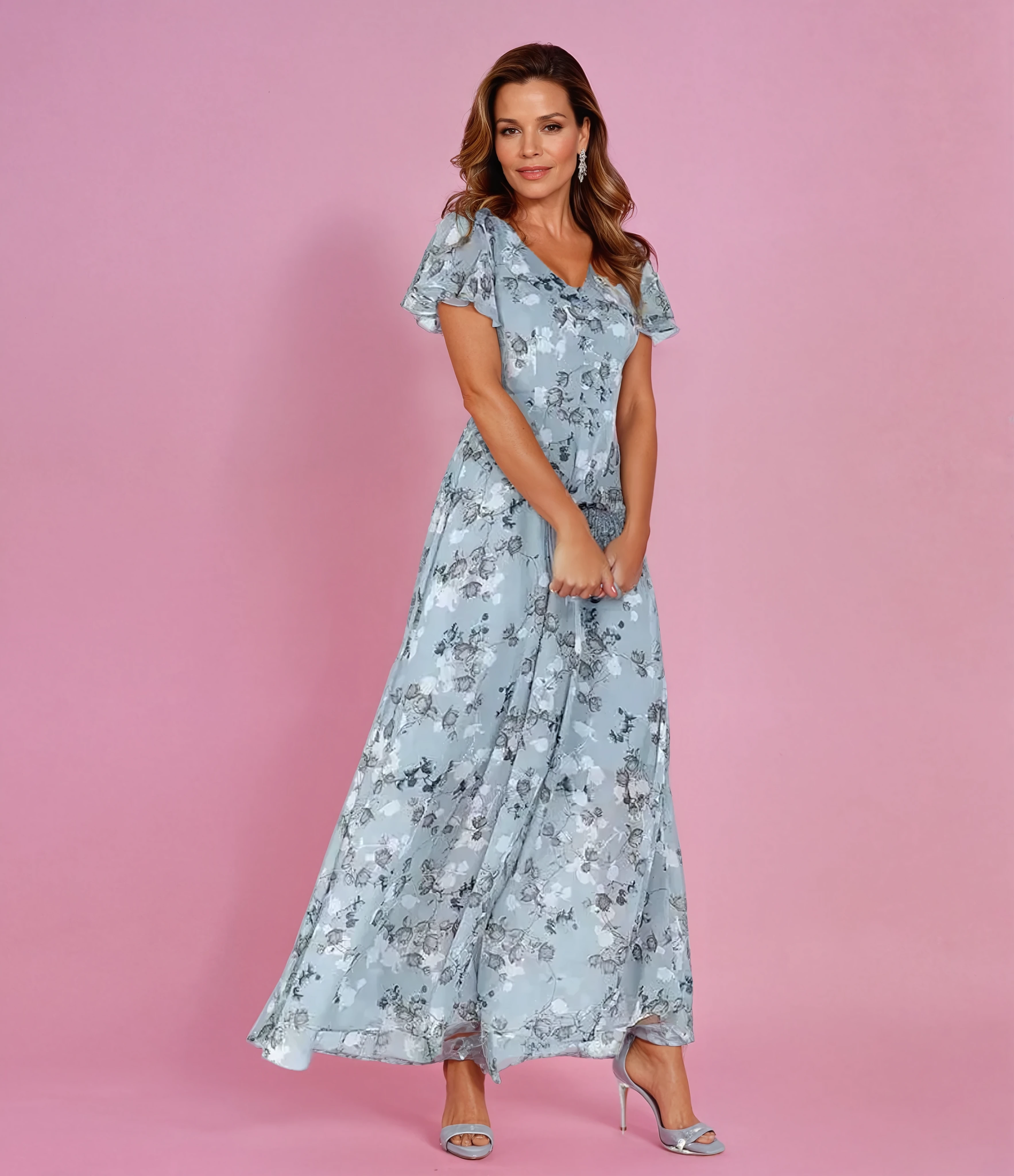 Clara – Women Floral Print Maxi Dress - Image 1