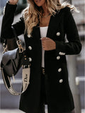 Double-Breasted Women's Jacket with Tailored Fit and Elegant Buttons - Image 1