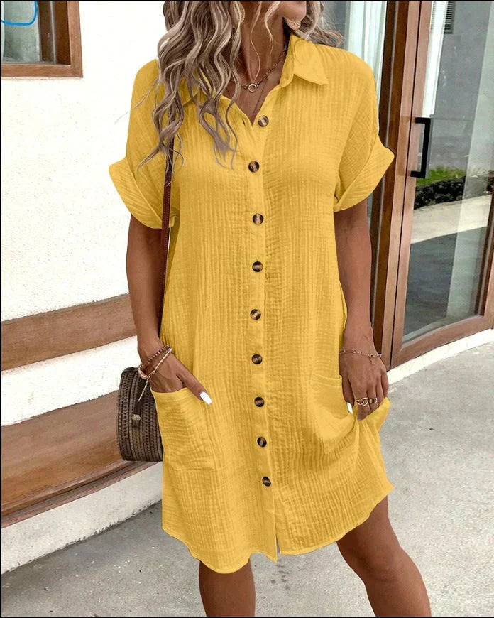 Lila – Women Button-Up Casual Dress - Image 3