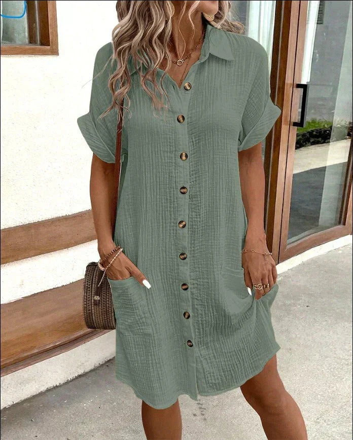 Lila – Women Button-Up Casual Dress - Image 4