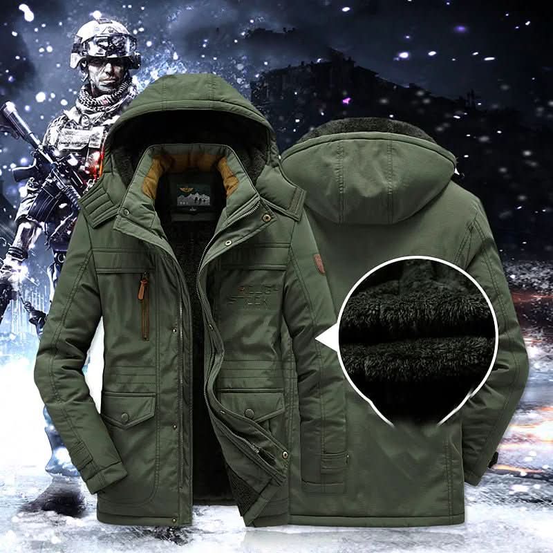 Wattierte Jacke Herren mit Abnehmbarer Kapuze und Fleece-Futter | J&B - 2 - Jasminaboutique.com