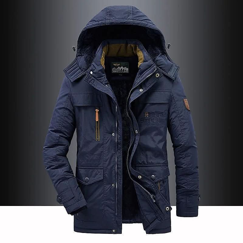 Wattierte Jacke Herren mit Abnehmbarer Kapuze und Fleece-Futter | J&B - 5 - Jasminaboutique.com