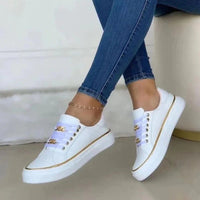 Sophia – Refined Gold Detail Sneakers - Image 1