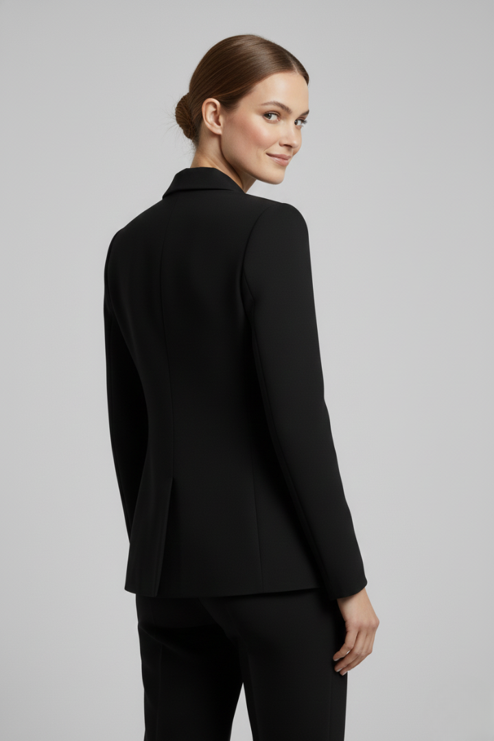 Blazer Damen mit doppelter Knopfleiste und goldfarbenen Knöpfen | J&B - 5 - Jasminaboutique.com
