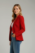 Blazer Damen mit fallendem Revers und einem Knopf | J&B - 3 - Jasminaboutique.com