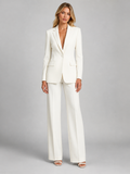 Outfit Damen: Taillierter Blazer und weite Hose | J&B - 1 - Jasminaboutique.com