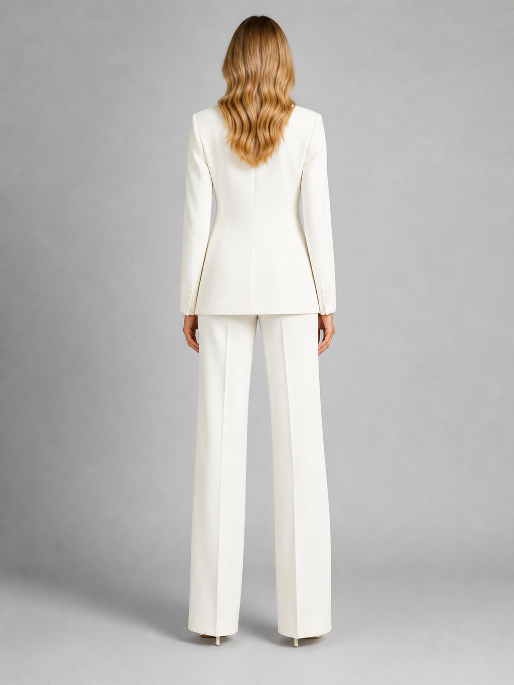 Outfit Damen: Taillierter Blazer und weite Hose | J&B - 2 - Jasminaboutique.com