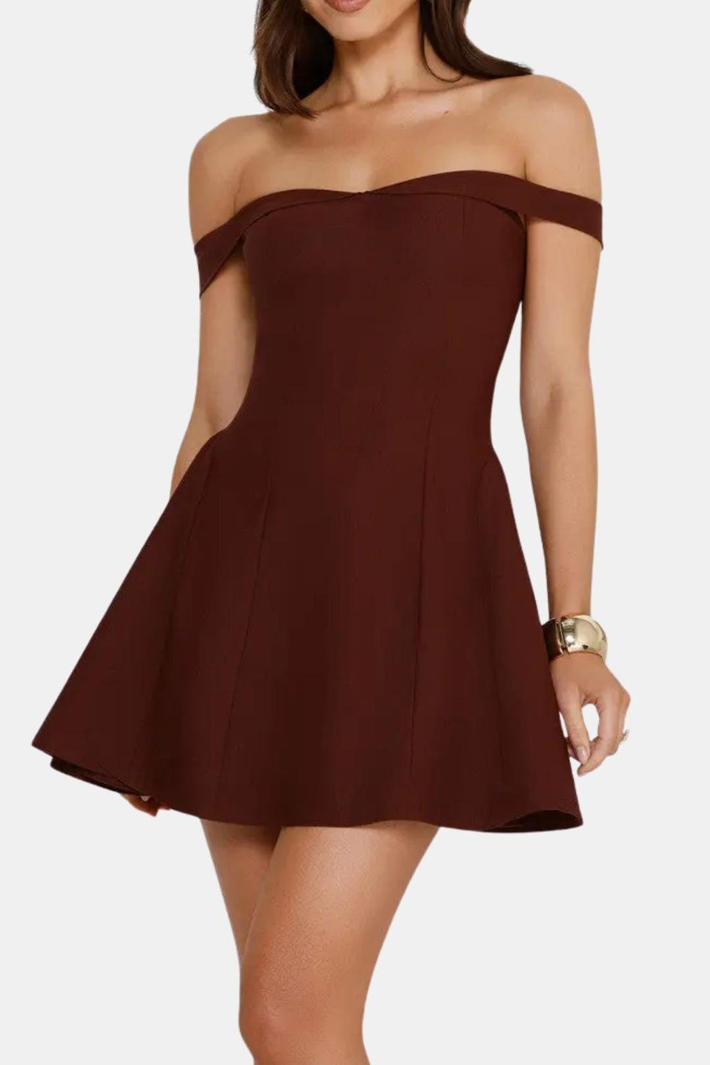 Emilia – Off-Shoulder Sculpted Dress - Image 11