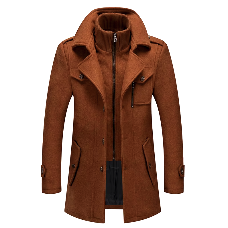 Men's Utility Jacket with Structured Fit and Zip Closure - Image 8