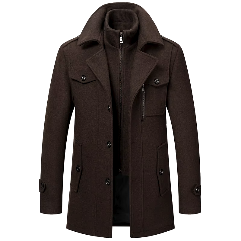 Men's Utility Jacket with Structured Fit and Zip Closure - Image 9