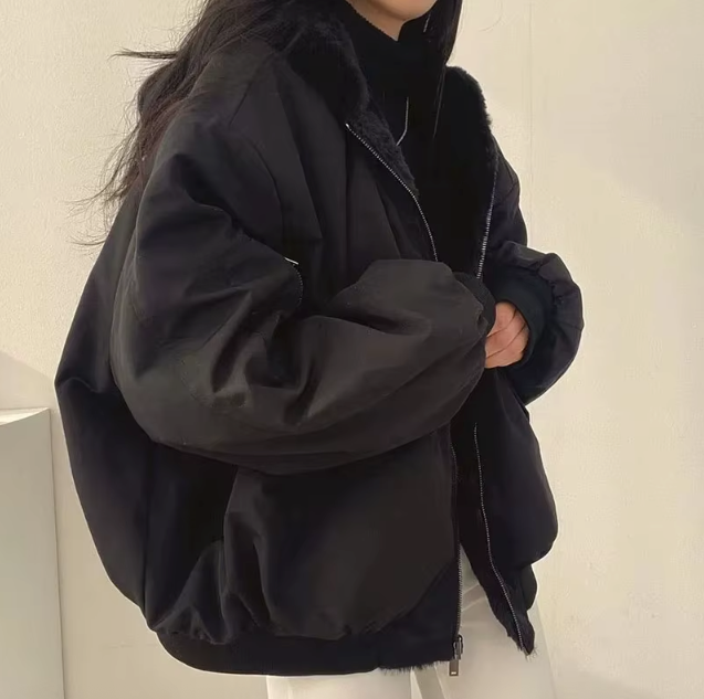 Puffer Jacket Women's Oversized with Soft Faux Fur Lining - Image 7