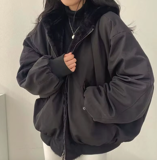 Puffer Jacket Women's Oversized with Soft Faux Fur Lining - Image 8