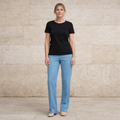 Das Schwarze Rundhals-T-Shirt