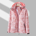 Windjacke Damen mit Kapuze und floralem Muster | J&B - 1 - Jasminaboutique.com