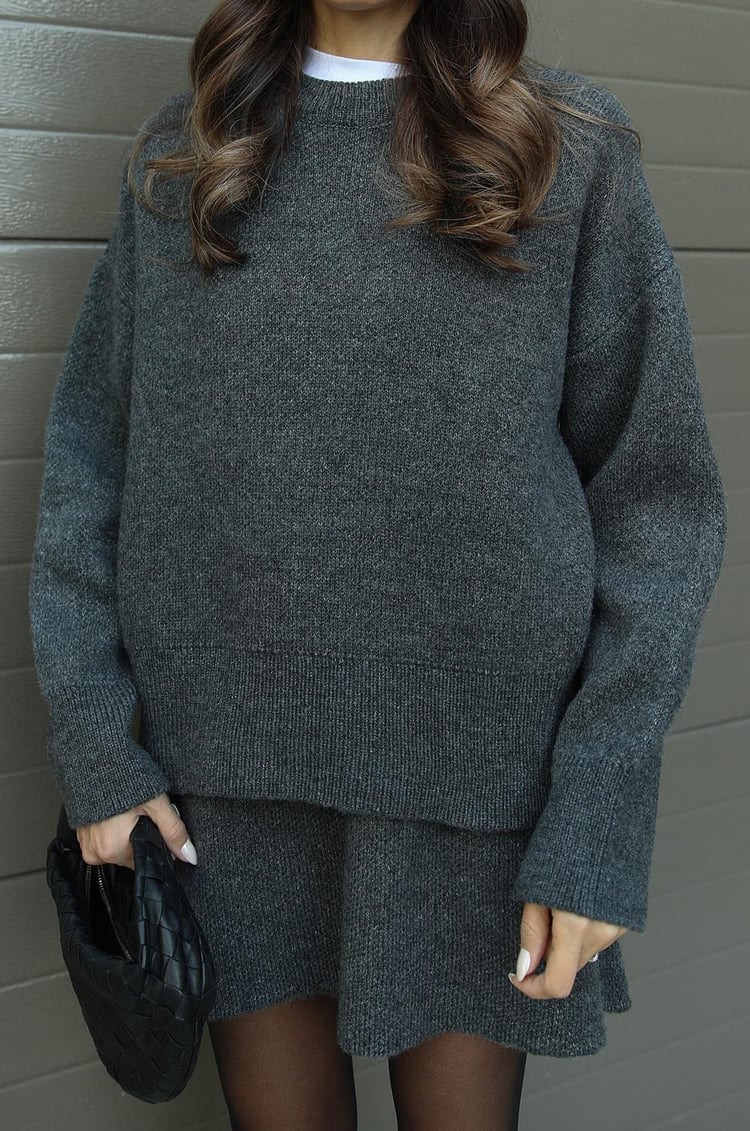 Elegantes Set aus Pullover und Rock – Zweiteiliges Strick-Set - 12 - Jasminaboutique.com