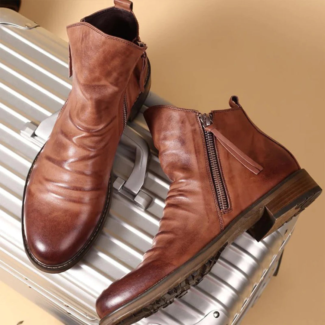 Herren Stiefeletten mit Reißverschluss und weichem Fall | J&B - 1 - Jasminaboutique.com