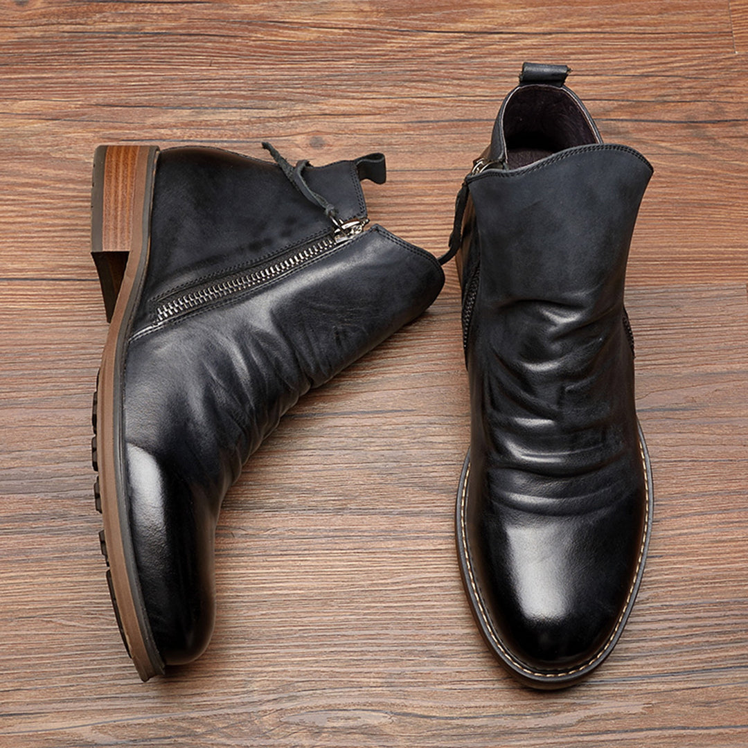 Herren Stiefeletten mit Reißverschluss und weichem Fall | J&B - 2 - Jasminaboutique.com