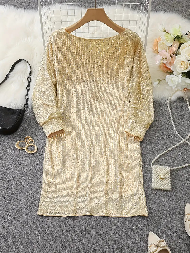 Sophie – Women Off-Shoulder Sequin Dress - Image 11