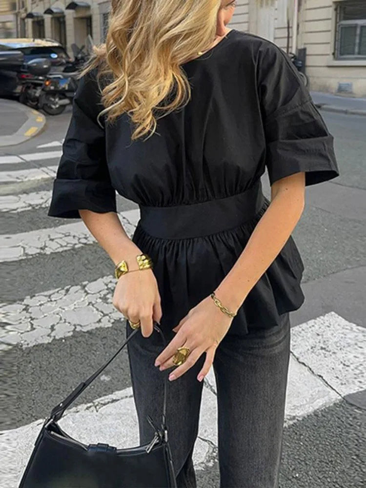 Sophia – Elegant Peplum Blouse - Image 1