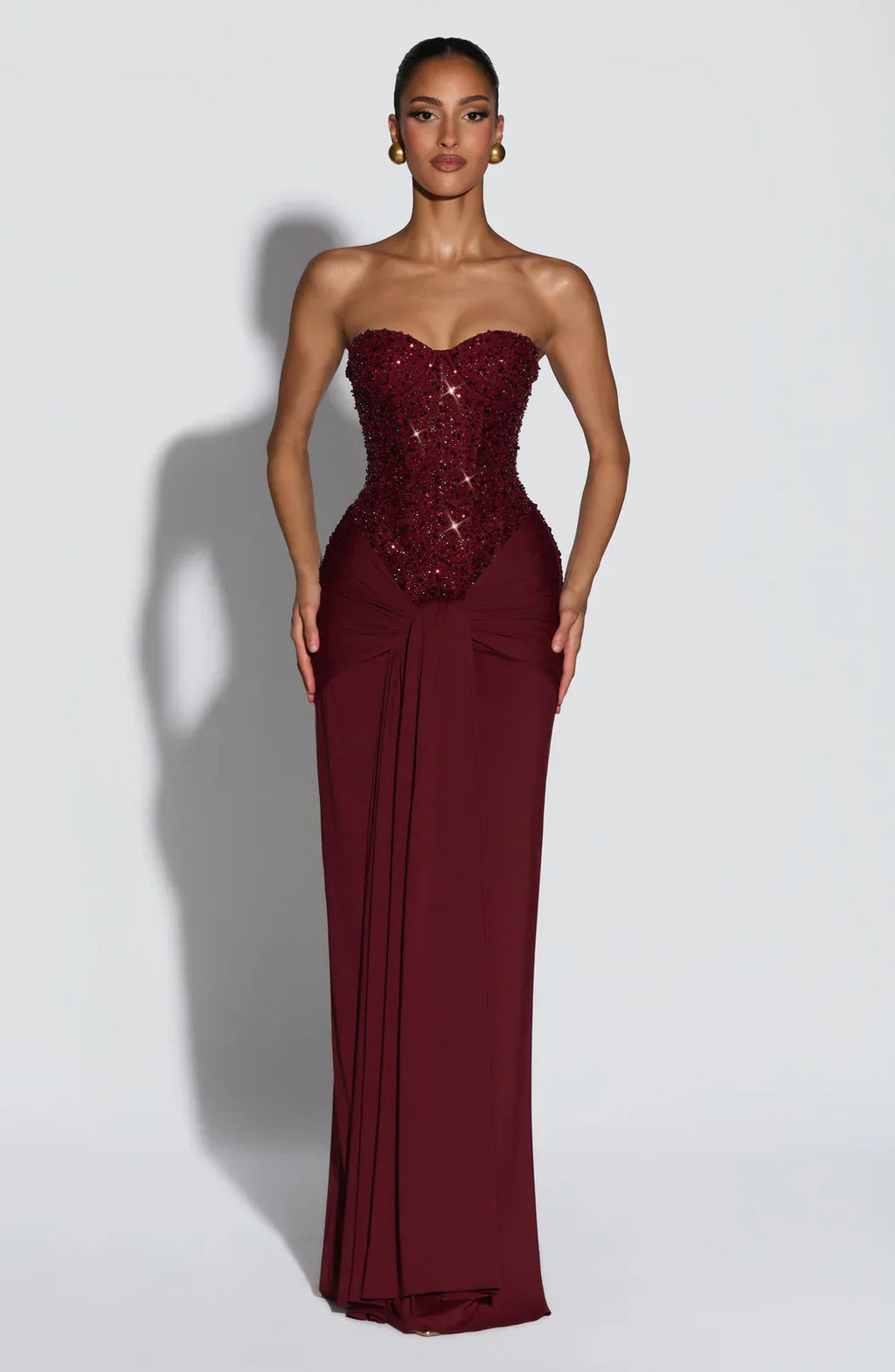 Elegantes trägerloses Abendkleid – Bild 3
