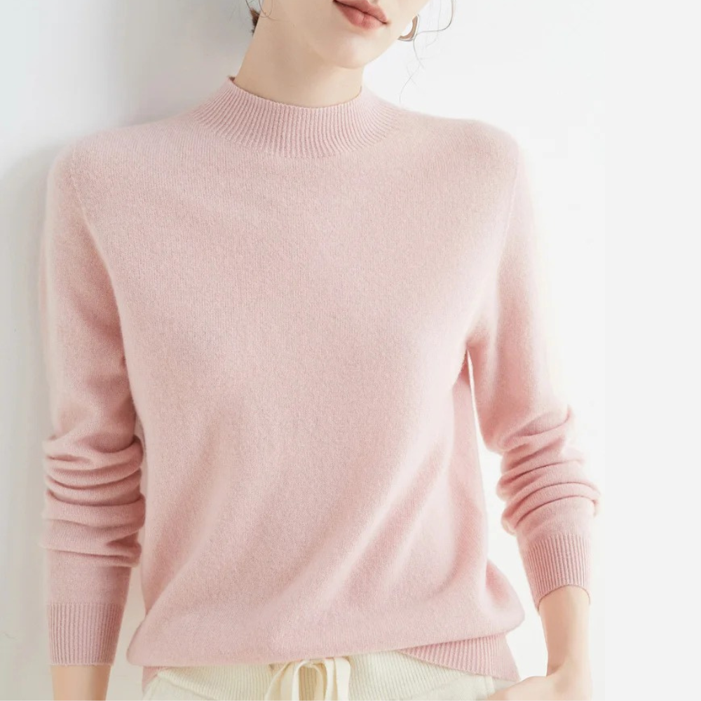 Pullover Damen – Weicher Strick mit hohem Kragen | J&B - 3 - Jasminaboutique.com