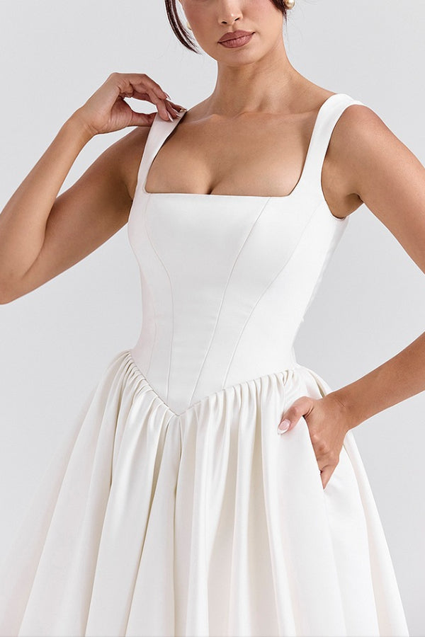 Leni – Elegant Wide Straps Corset Dress - Image 10