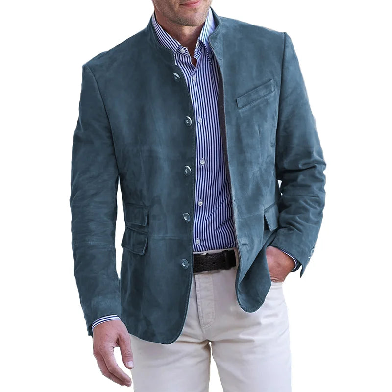 Men's Blazer with Structured Fit and Button Closure - Image 2