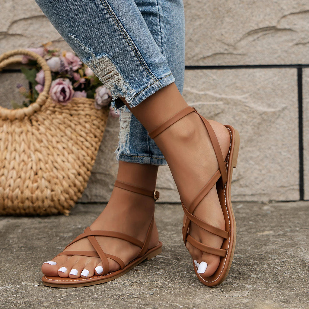Lydia – Women Strappy Flat Sandals - Image 6