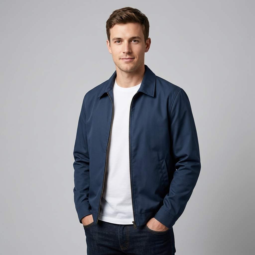 Casual Jacket Men's Slim Fit with Zip Closure - Image 5