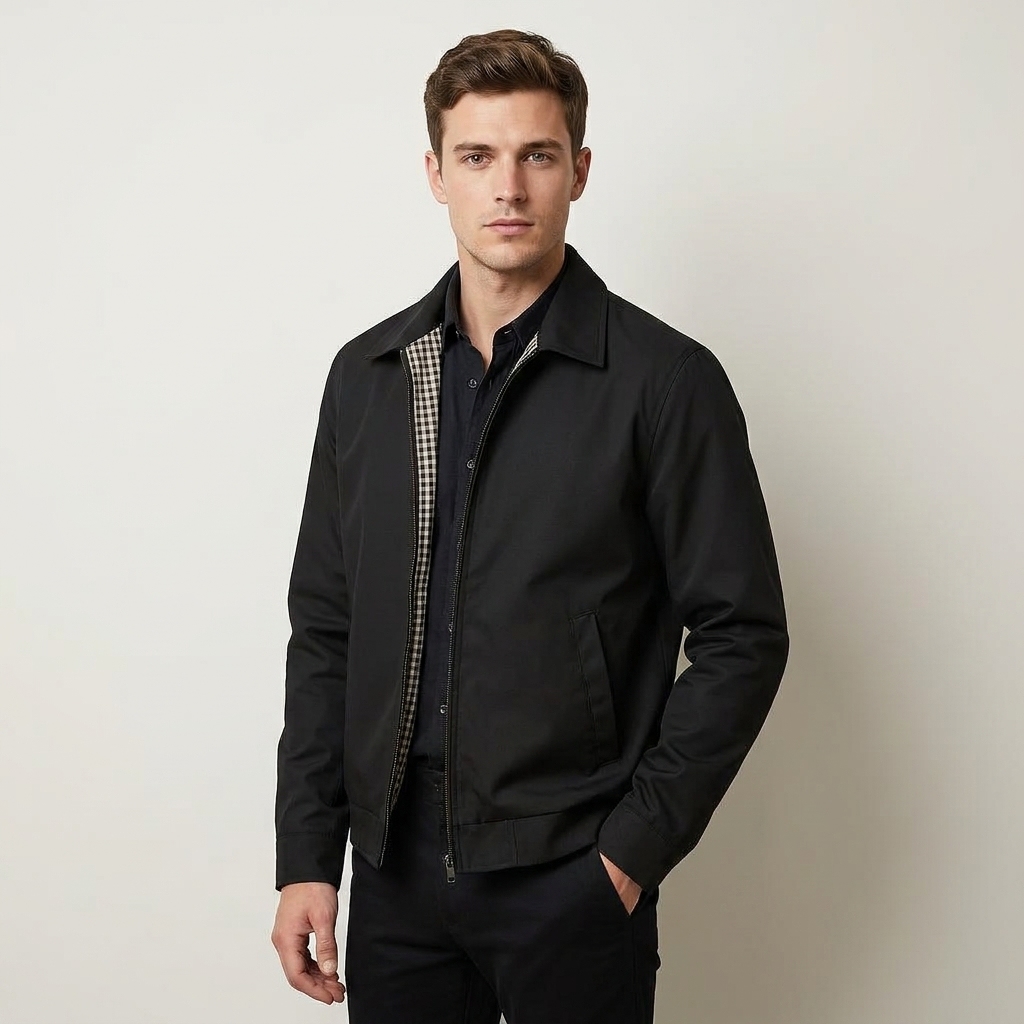 Casual Jacket Men's Slim Fit with Zip Closure - Image 9