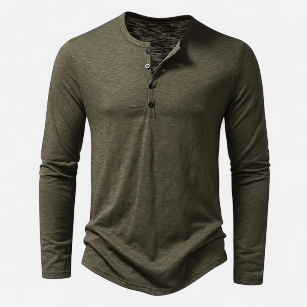 Theo – Long Sleeve Henley Shirt - Image 6