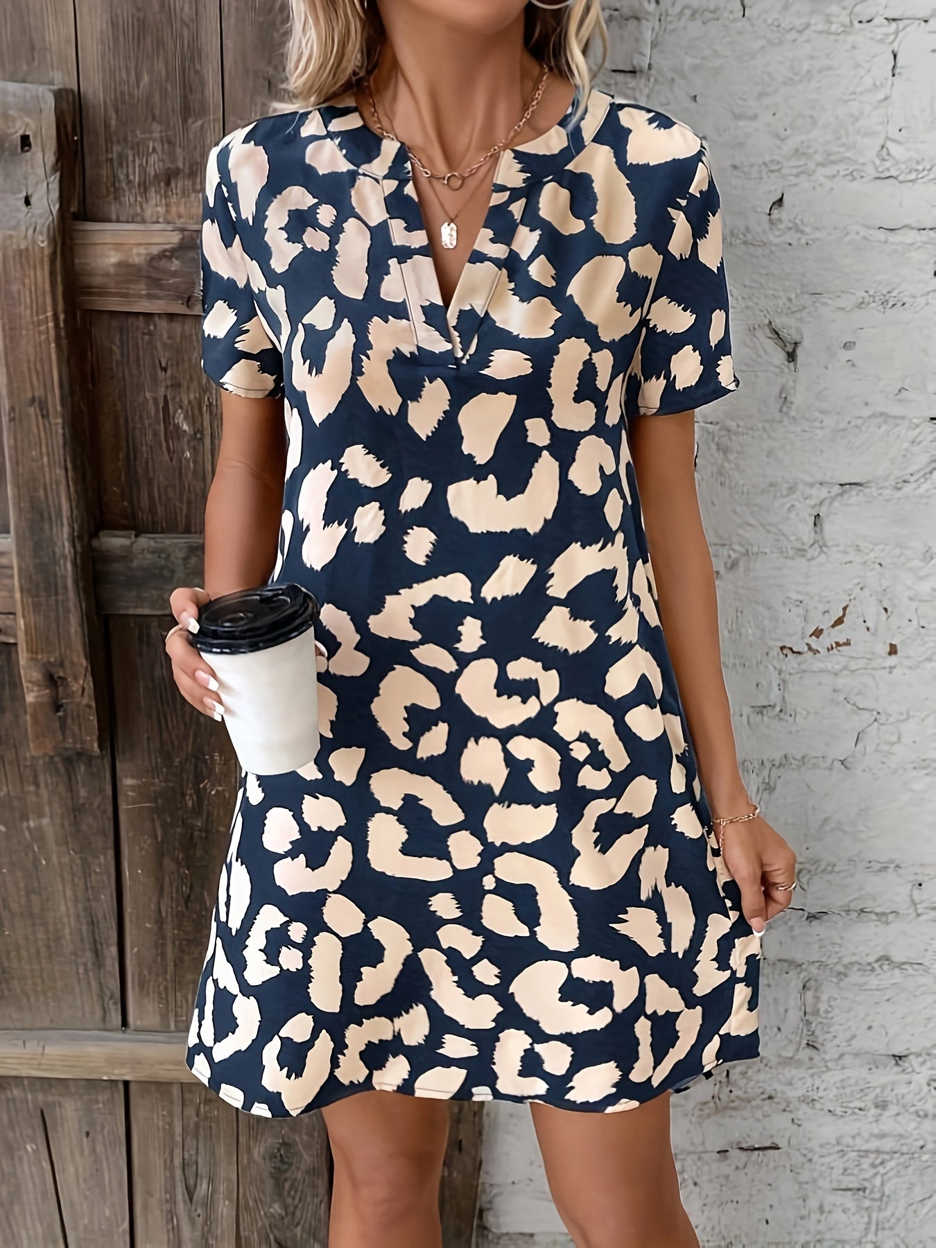 Ella – Women Casual Leopard Print Dress - Image 3